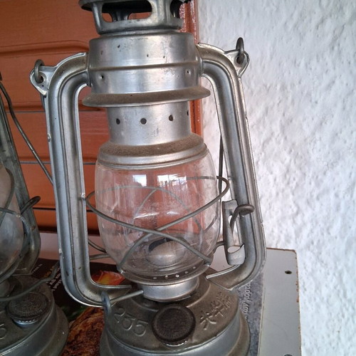 Oil lamps used, set of 2, with wick