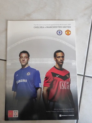 Community Shield 2009 Final Program Chelsea Manchester United like new