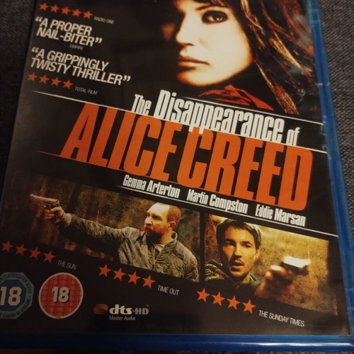 The Disappearance of Alice Creed Blu-ray like new with English subtitles