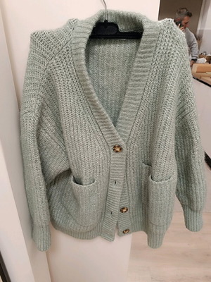 Zara Cardigan Light Green Pistachio Small Oversized New