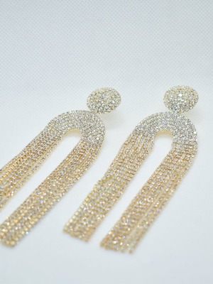 Horseshoe-shaped earrings new in gold color