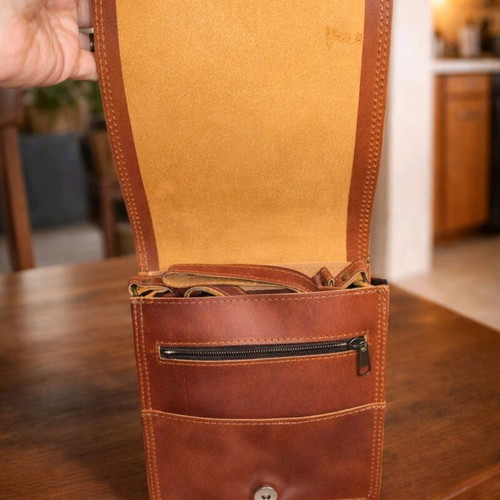 Shoulder Bag Brown New Genuine Leather