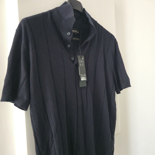 Replay Polo shirt, black, XL, pure cotton