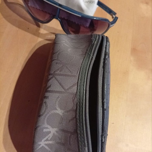 Calvin Klein sunglasses used, size S, blue, with case and cleaning cloth