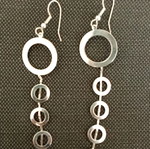 Silver long dangle earrings like new