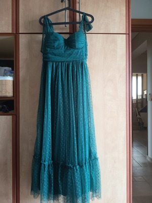 Shein Midi Dress Like New Green Cypress Tulle