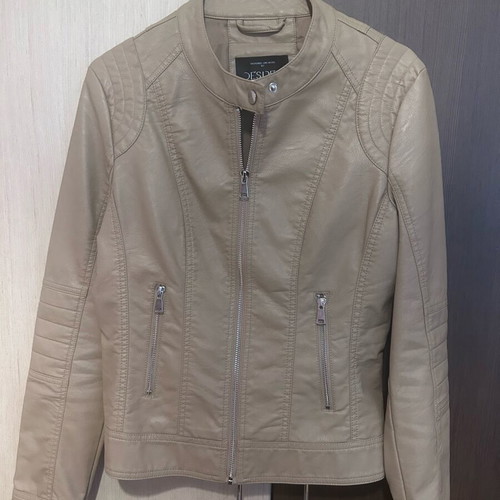 Desiree Leather Jacket new, beige, size M