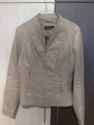 Desiree Leather Jacket new, beige, size M