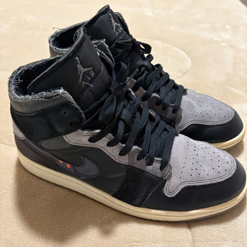 Jordan 1 Mid craft μεταχειρισμένα, μέγεθος 45.5, μαύρο και γκρι