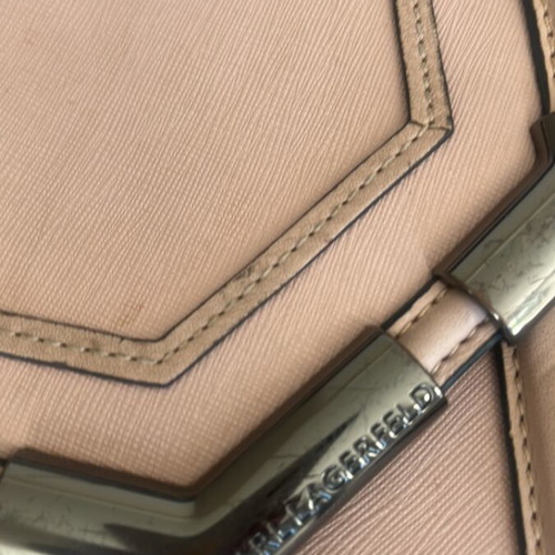 Karl Lagerfeld pink leather crossbody bag used