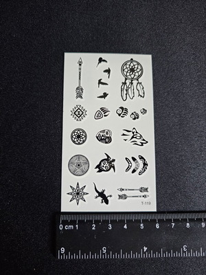 Σετ Tattoo T-119 καινούργιο, πακέτο 15 μικρά σχέδια