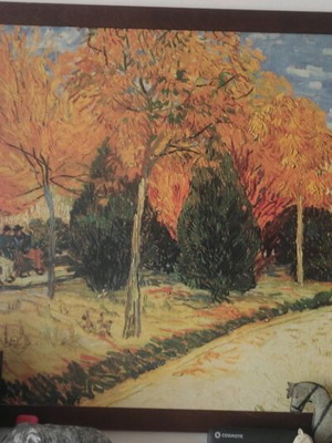 Oil painting 130x100 cm like new, Van Gogh Autumn Garden