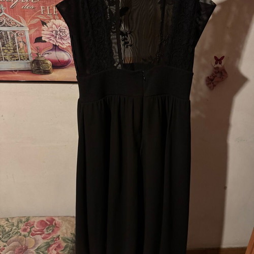 Black dress with transparency like new, size M, Owtwo