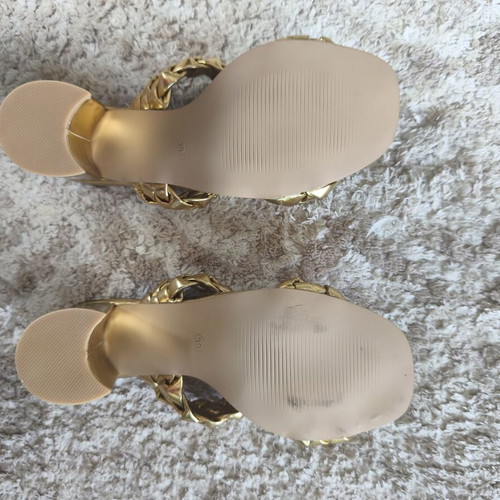 Gold Sandals Size 39 New