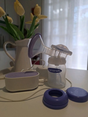 Lansinoh Compact ηλεκτρικό μονό θήλαστρο ρεύματος μωβ 160ml σαν καινούργιο
