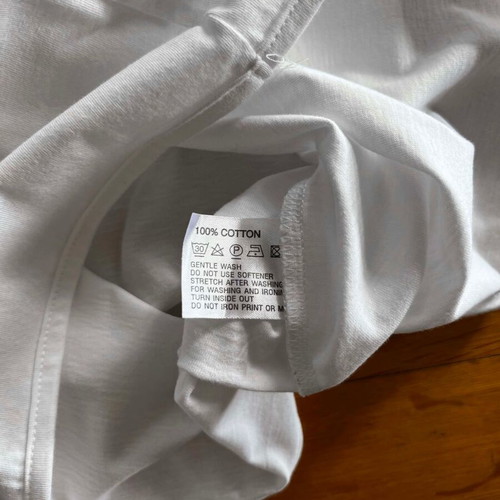 Top N. Apostolopoulos with Back Print like new, white and black, size M