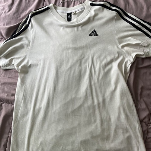 Adidas T-shirt unisex used, size L, black and white
