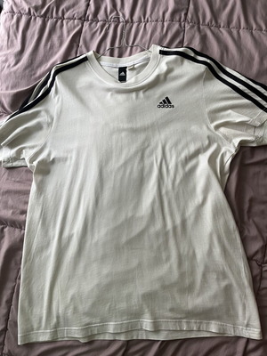 Adidas T-shirt unisex used, size L, black and white