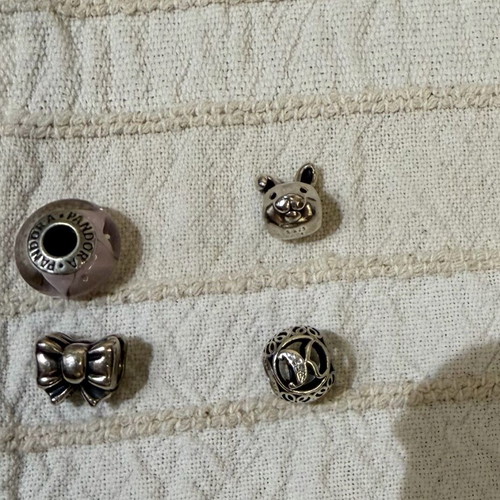Pandora charms symbols like new, pink and silver