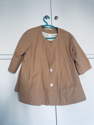 Vicolo denim jacket like new, beige and pink, wide fit, elbow sleeves