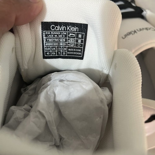 Calvin Klein Sneakers new, size 40, black and white