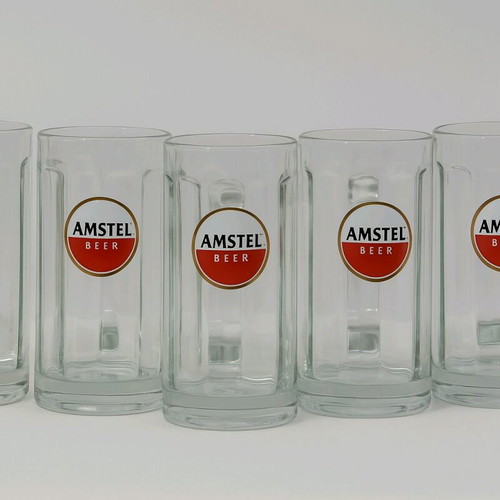 Amstel Beer set of 6 glasses new, collectible