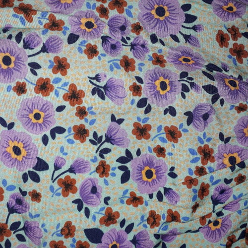 Badila midi skirt printed used, one size with ruffles and elastic waist