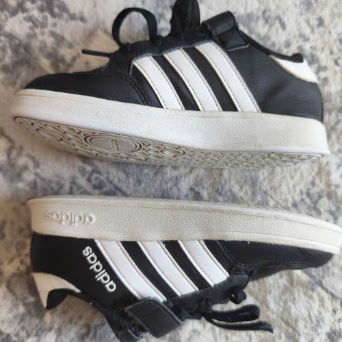 Adidas sneakers size 30 used, black and white