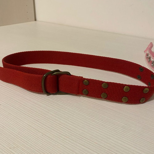 Benetton and next adjustable children's belts used, red and pink