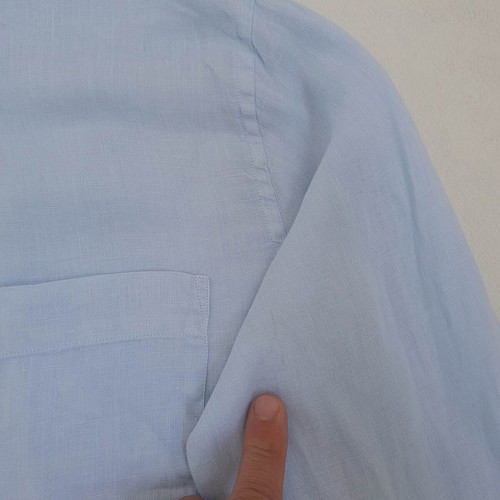 Vilebrequin men's shirt 100% linen size M, blue