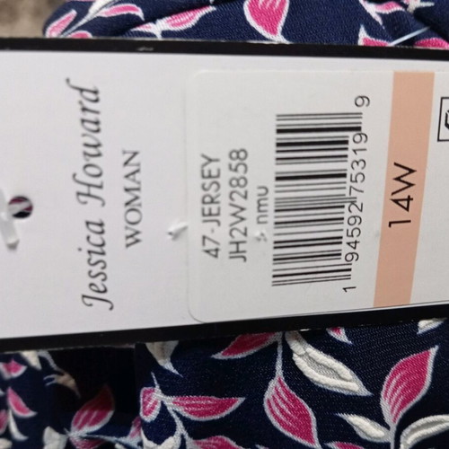 Jessica Howard summer dress size W14 new, blue floral print