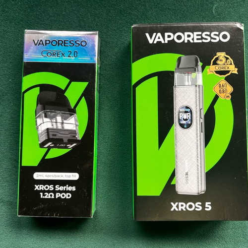 Vaporesso Xros 5 3ml E-Cigarette Kit with 1500mAh Battery Grey Silk and 3 Replacement Pods