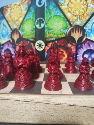 Chess Pawns Assassins new, set of 16 red pieces