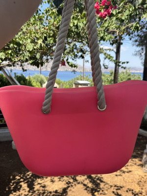 Τσάντα παραλίας μεταχειρισμένη, ροζ, καουτσούκ ώμου