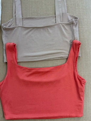 Mind Your Style tops like new, set of 2, beige and pink