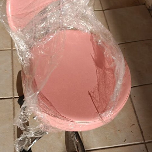 Pink wheeled chair for salon or children's desk like new