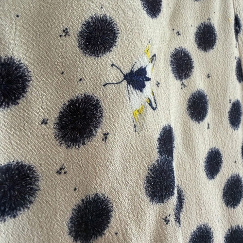 Anna Glover x H&M Polka Dot & Bee Print Summer Blazer Size S like new
