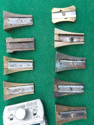 Faber Castell brass pencil sharpeners used, German 1930-1935