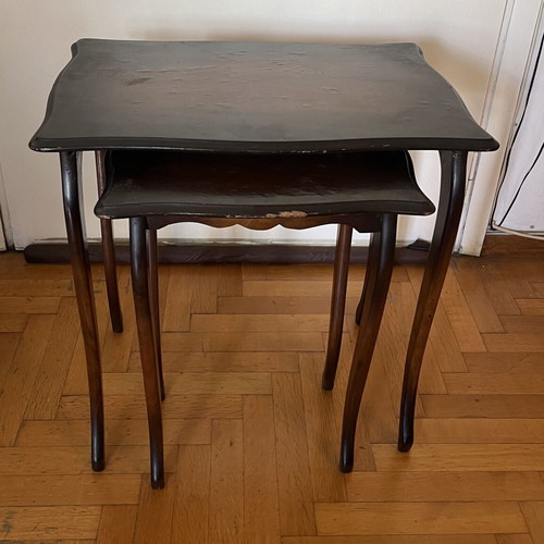 Side tables used, solid wood, elegant style