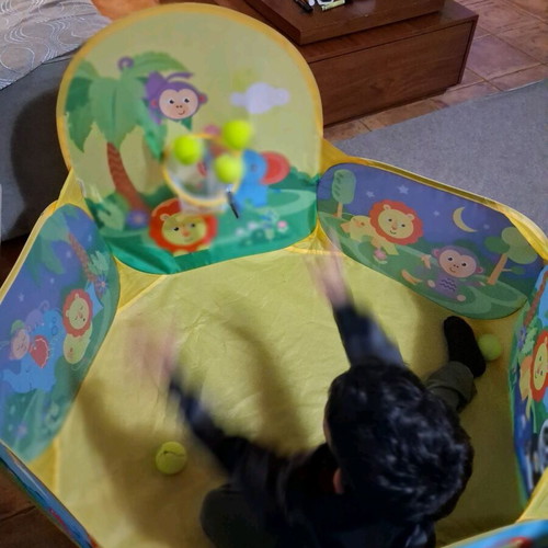 Ball pool used with jungle animal theme