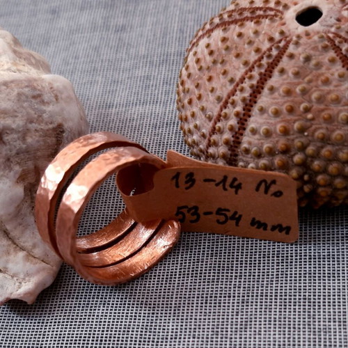 Sparta ring handmade, pure copper, new, gift pouch
