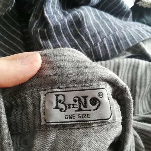 Blend gray striped shirt used, one size, winter