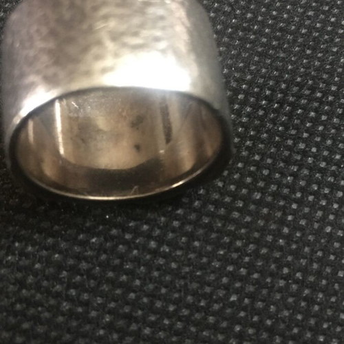 Ring silver with gold leaf new