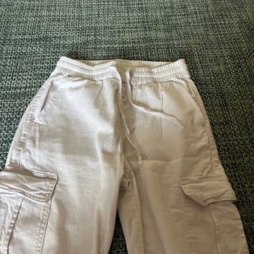 Cargo jeans white pants like new, size S