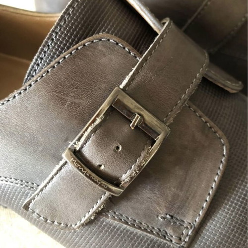 Napoleone Italian shoes grey-brown like new, leather, size 43