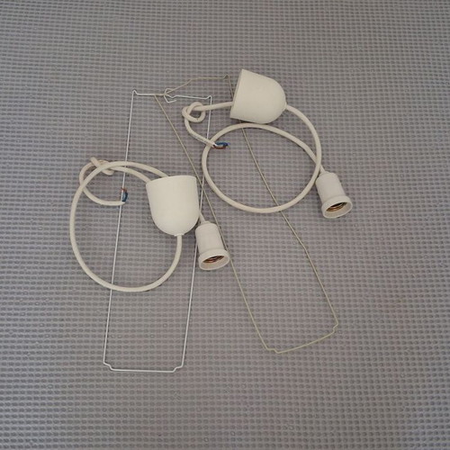 Set of 2 cables and frames for IKEA paper lamps used