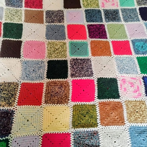 Wool Blanket handmade vintage like new, decorative 120x210 cm