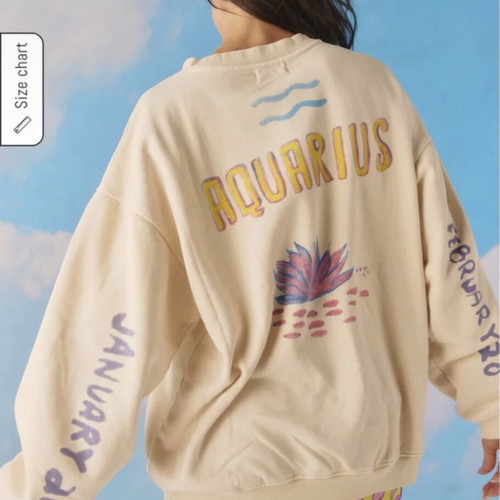 Aquarius Sabbi Australia sweatshirt like new, size M, beige, 100% cotton