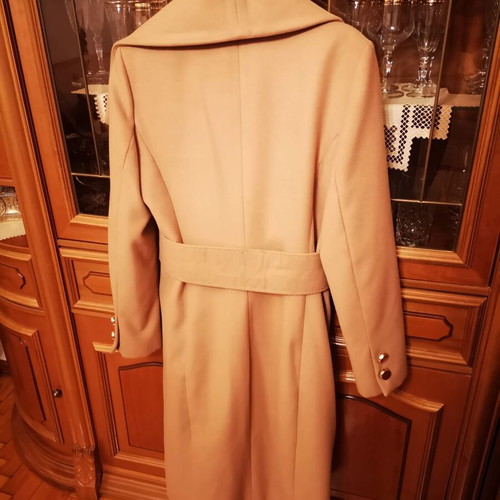 Access camel coat used, size M
