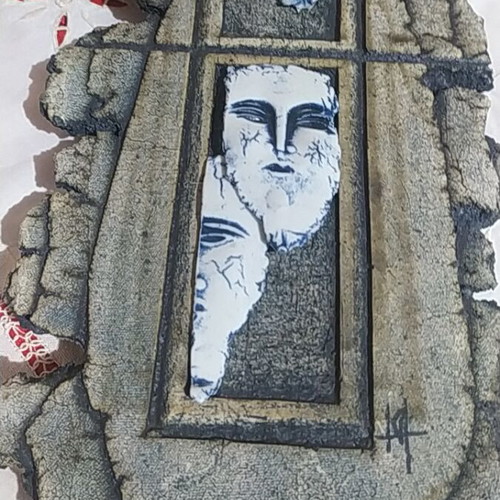 Handmade stone wall decoration